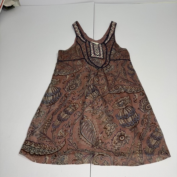 Freelance Boho Embroidered Paisley Mini Dress M Mauve Purple Festival Style - Picture 6 of 9
